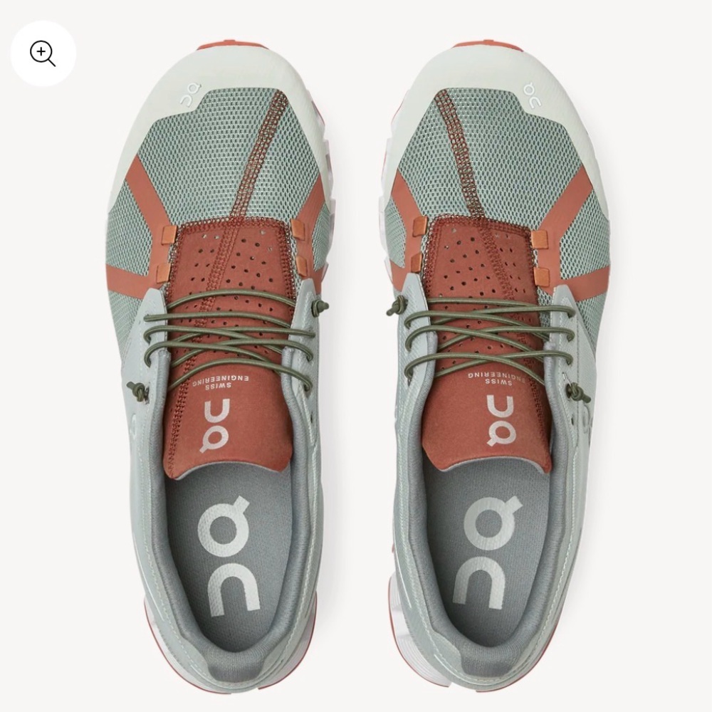 On Running Men's Athletic Shoes in Green and Rust